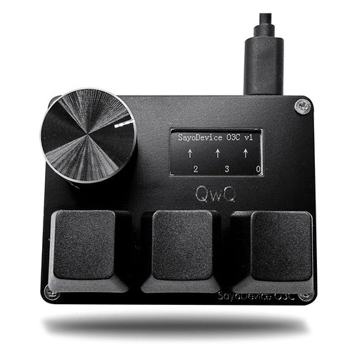 Mini Teclado Magnético SayoDevice O3C – 3 Teclas Hall com Knob (osu!)