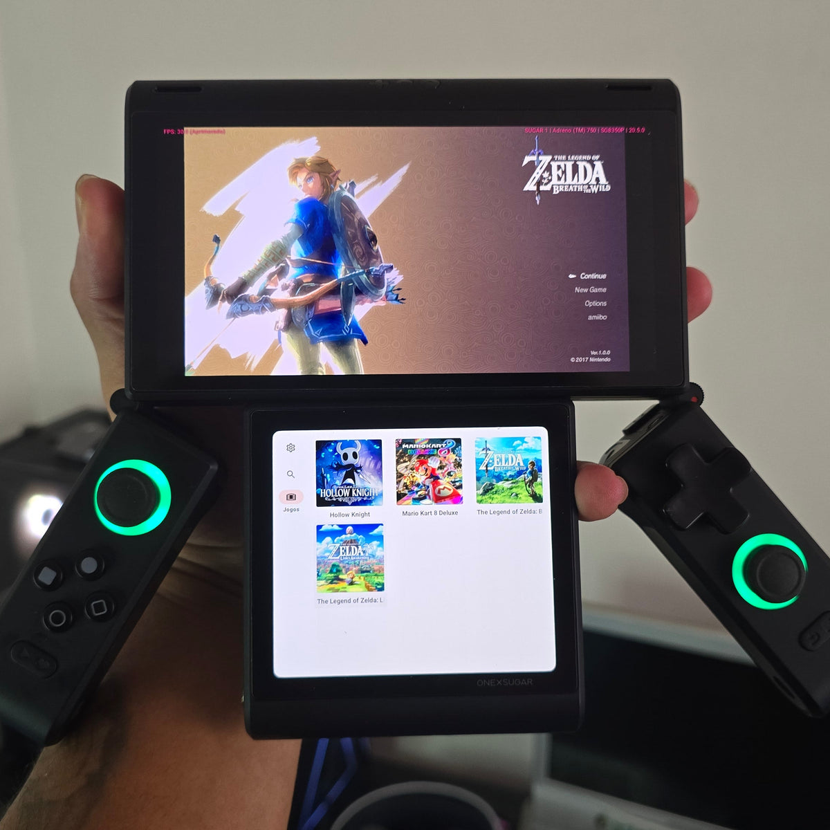 ONEXSUGAR Sugar 1 – Console Portátil Dobrável com Tela Dupla OLED (Snapdragon G3 Gen 3, 16GB + 512GB)