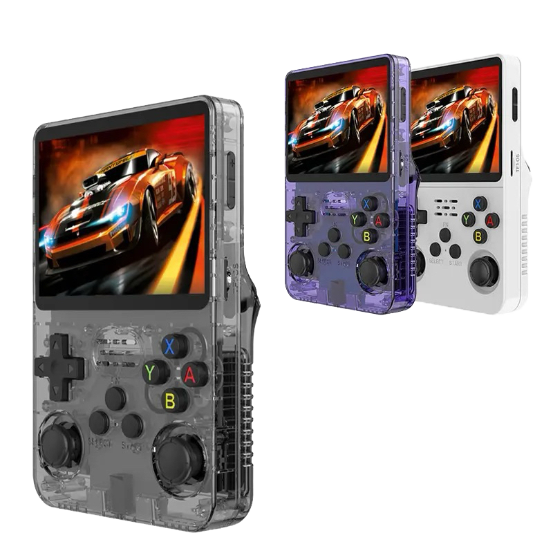Console R36S Retro com 64GB – Mais de 10.000 Jogos e Tela IPS 3.5