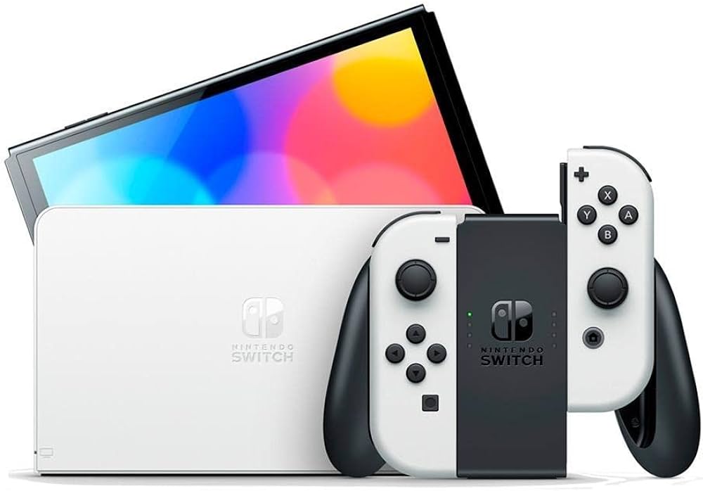 Nintendo Switch OLED 64GB Standard cor branco e preto Unlock