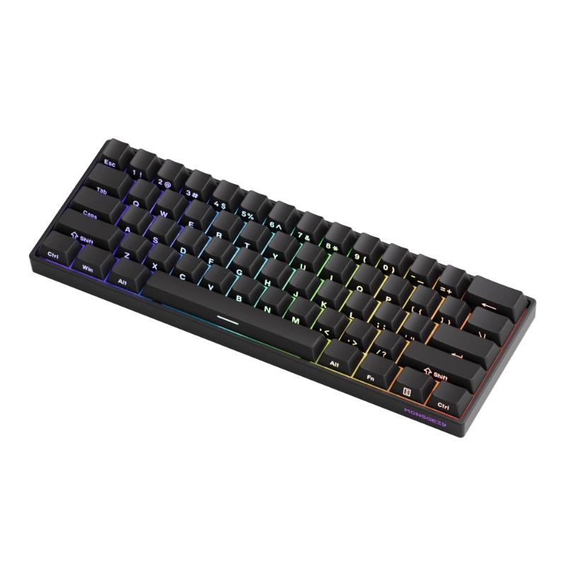 Teclado MonsGeek FUN60 Pro HE preto