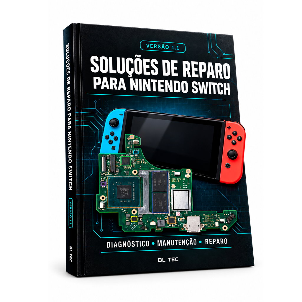 Guia de Reparo Nintendo Switch 2026 – E-book para Técnicos (v1, v2, Lite e OLED)