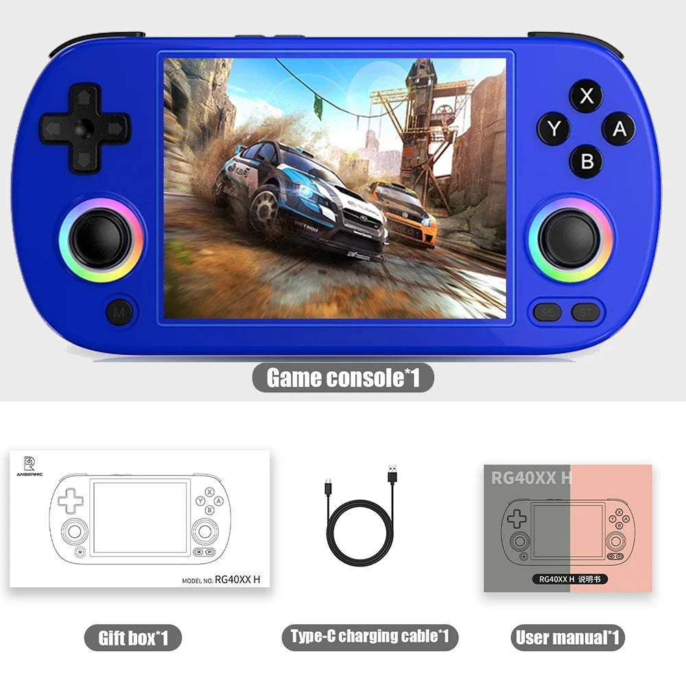 ANBERNIC RG40XX H 64 Bit Linux Retro Handheld Game Console 4.0'' IPS Screen Supports 5G WiFi Bluetooth HDMI-TV Output RG40XXH
