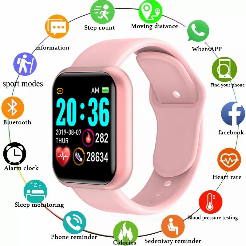 Relógio inteligente Unisex bluetooth conecta ao telefone y68 smartwatch d20