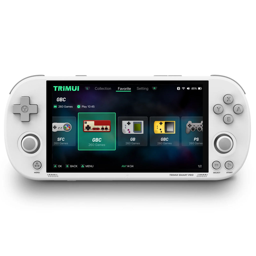 Console Portátil TrimUI Smart Pro – Tela IPS 4,96" HD – 64GB