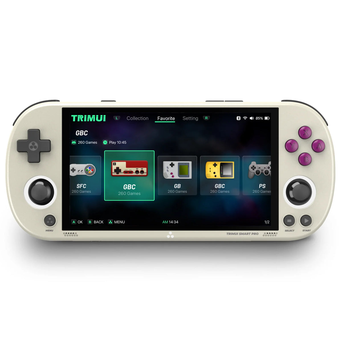Console Portátil TrimUI Smart Pro – Tela IPS 4,96" HD – 64GB