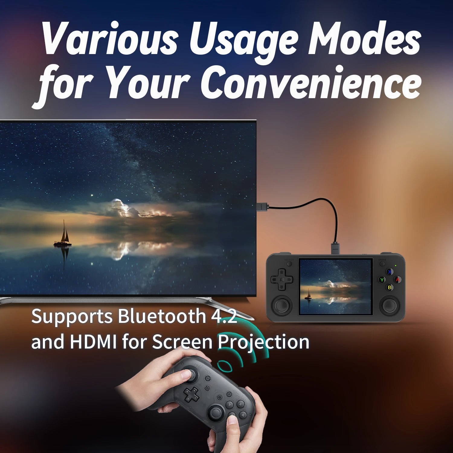 ANBERNIC RG35XX H Hand-held Consoles For Playing Video Games 3.5-inch IPS 640*480 Screen Retro Game Player 3300 MAh 5000+ Games