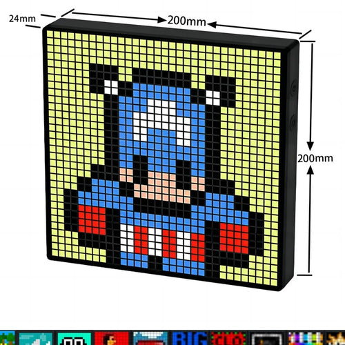 Painel de Pixel Art LED RGB 32x32 – Controle por App Bluetooth