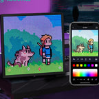 Painel de pixel art controlado pelo app no celular