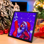 Painel de pixel art como decoração