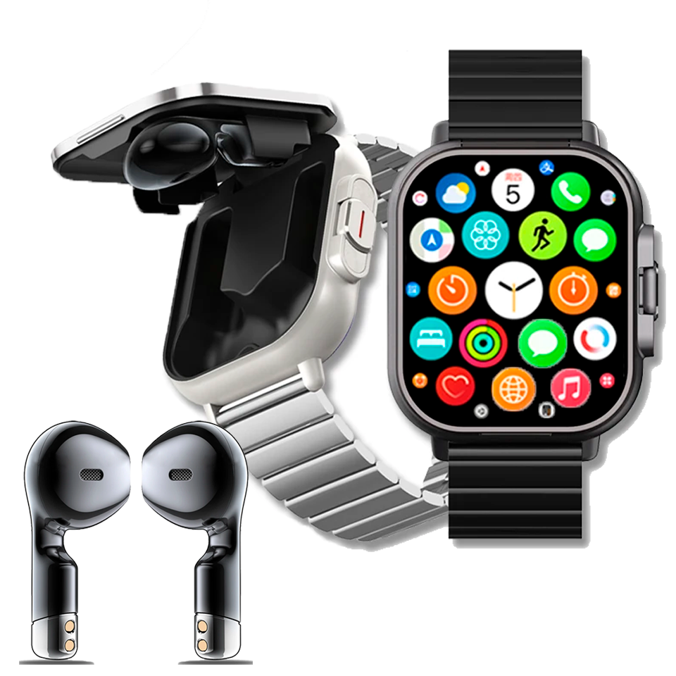 Smartwatch TWS D8 com Fone embutido Bluetooth 2 EM 1